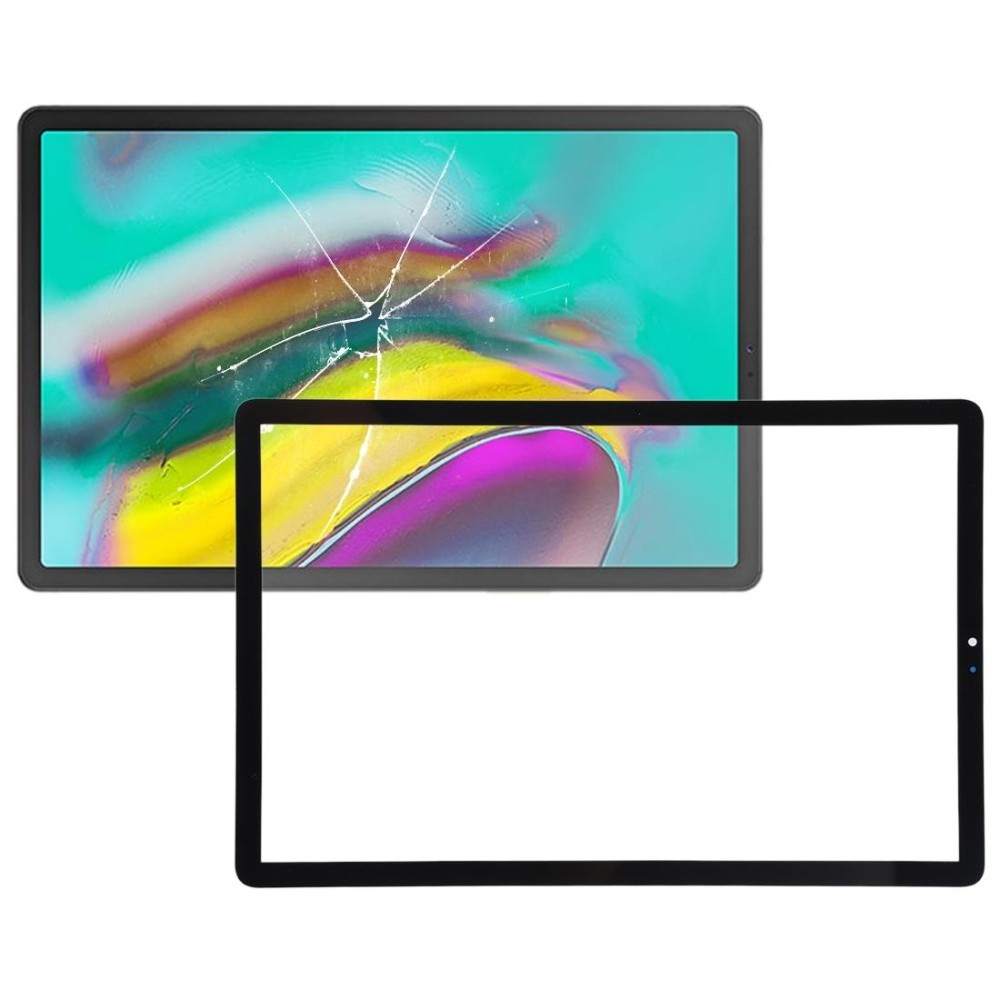 For Samsung Galaxy Tab S5e SM-T720 / SM-T725 Front Screen Outer Glass Lens with OCA Optically Clear Adhesive (Black)