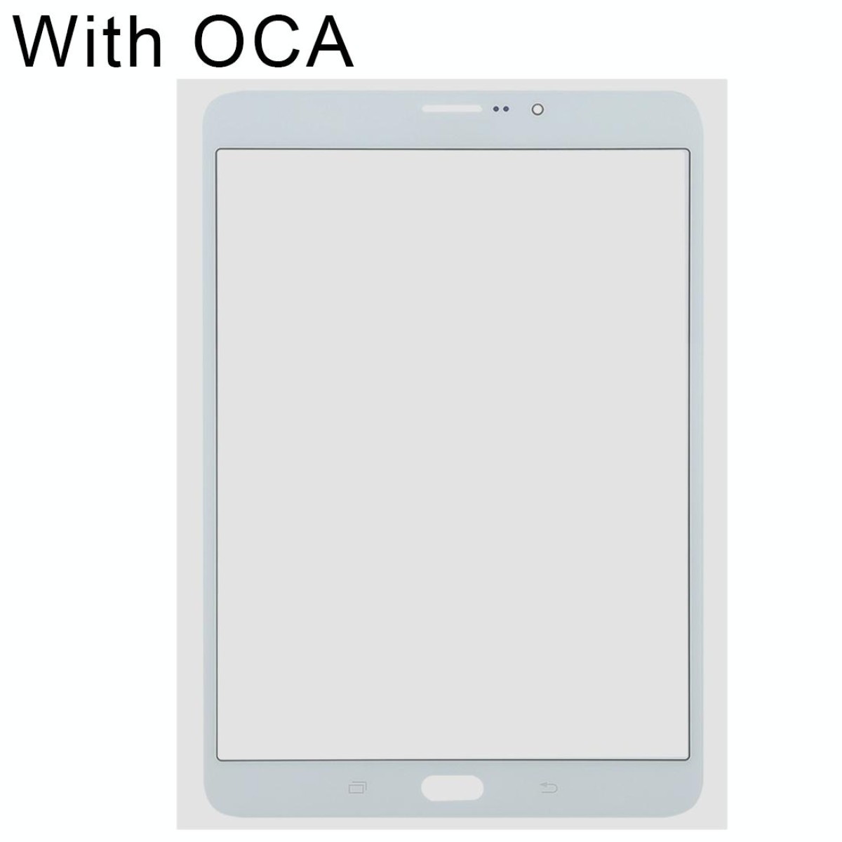 For Samsung Galaxy Tab S2 8.0 LTE / T719 Front Screen Outer Glass Lens with OCA Optically Clear Adhesive (White)