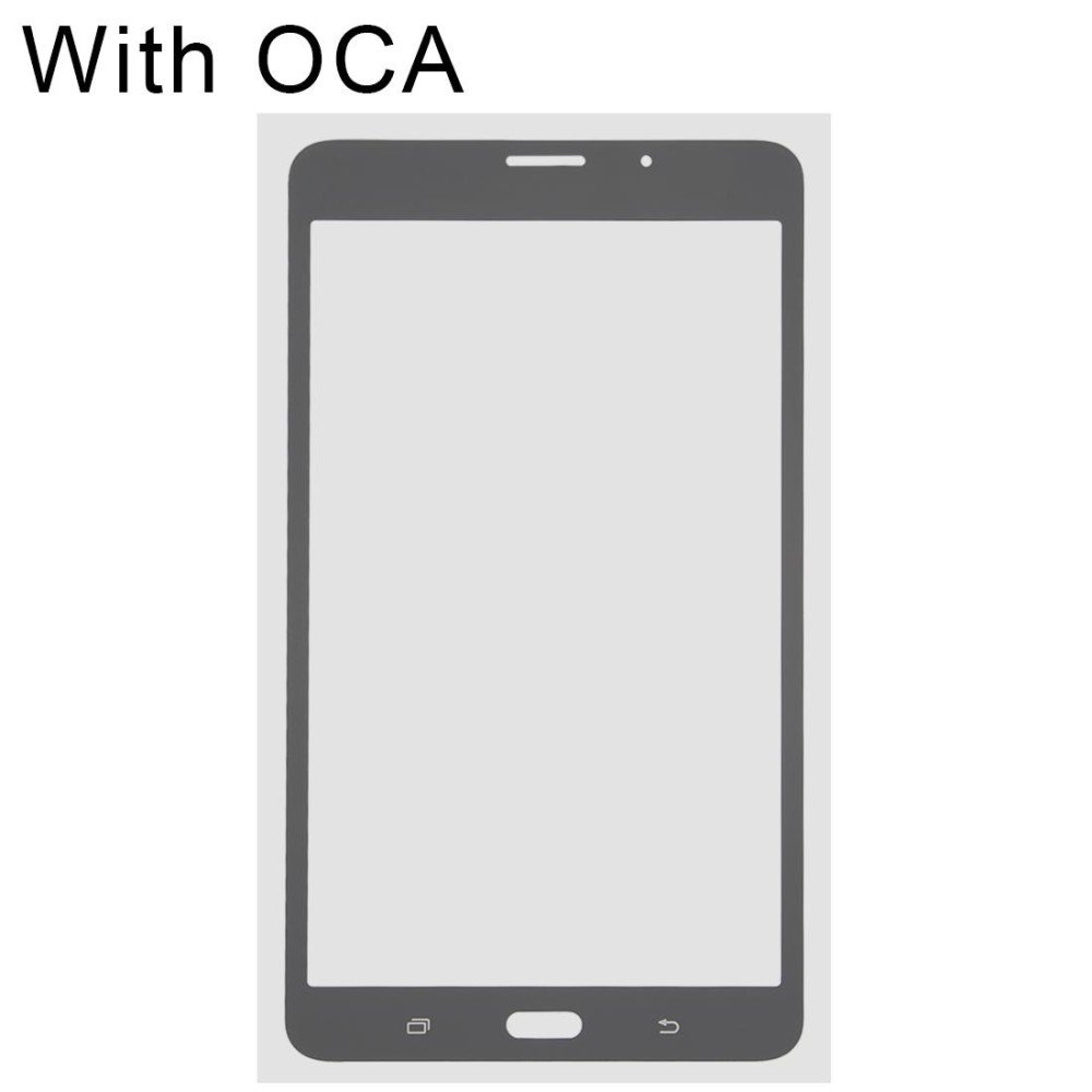 For Samsung Galaxy Tab A 7.0 LTE (2016) / T285 Front Screen Outer Glass Lens with OCA Optically Clear Adhesive (Black)