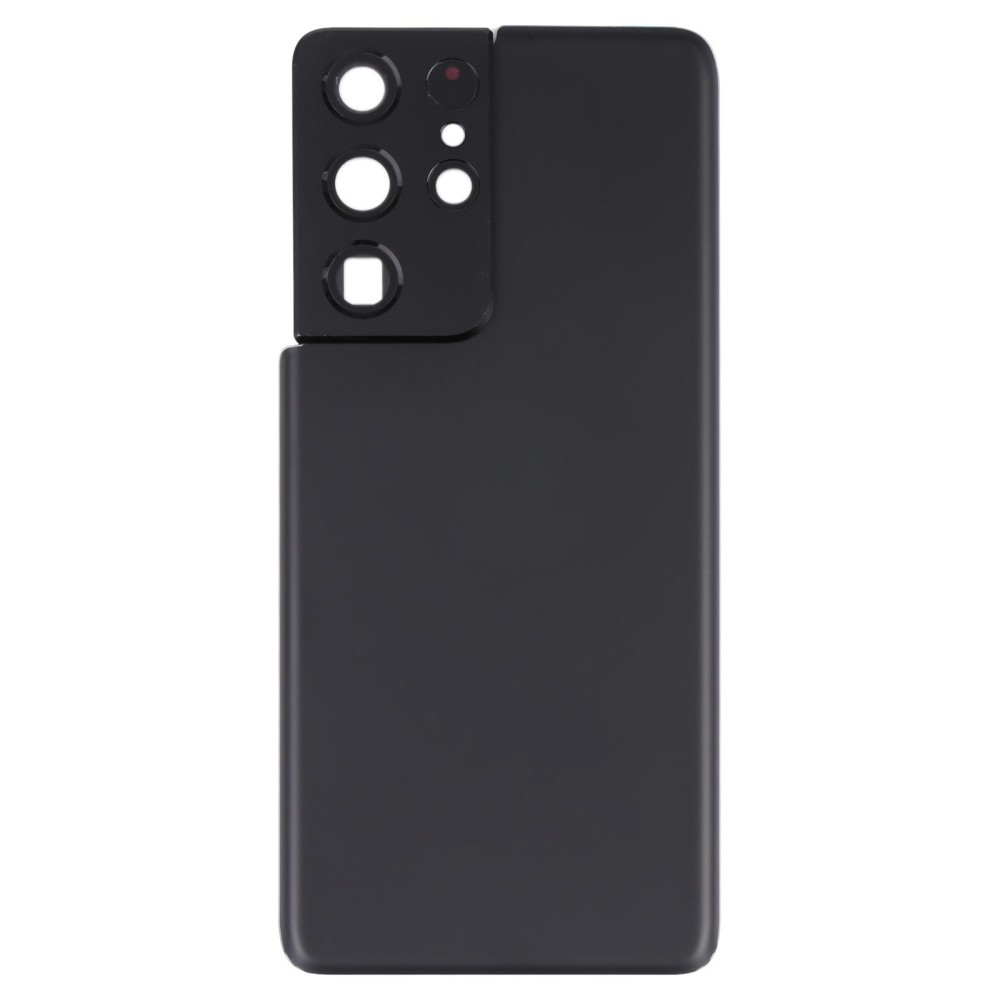 For Samsung Galaxy S21 Ultra 5G Battery Back Cover with Camera Lens Cover (Black)