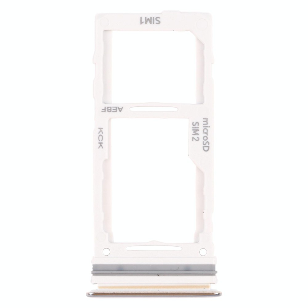 For Samsung Galaxy A72 SM-A725 SIM Card Tray + SIM Card Tray / Micro SD Card Tray (Silver)