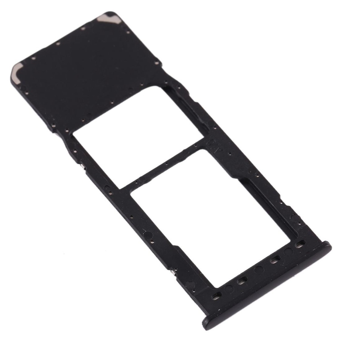 For Galaxy A10 SIM Card Tray + Micro SD Card Tray (Black)