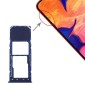 For Galaxy A10 SIM Card Tray + Micro SD Card Tray (Blue)