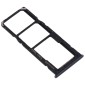 For Galaxy A20 A30 A50 SIM Card Tray + SIM Card Tray + Micro SD Card Tray (Black)