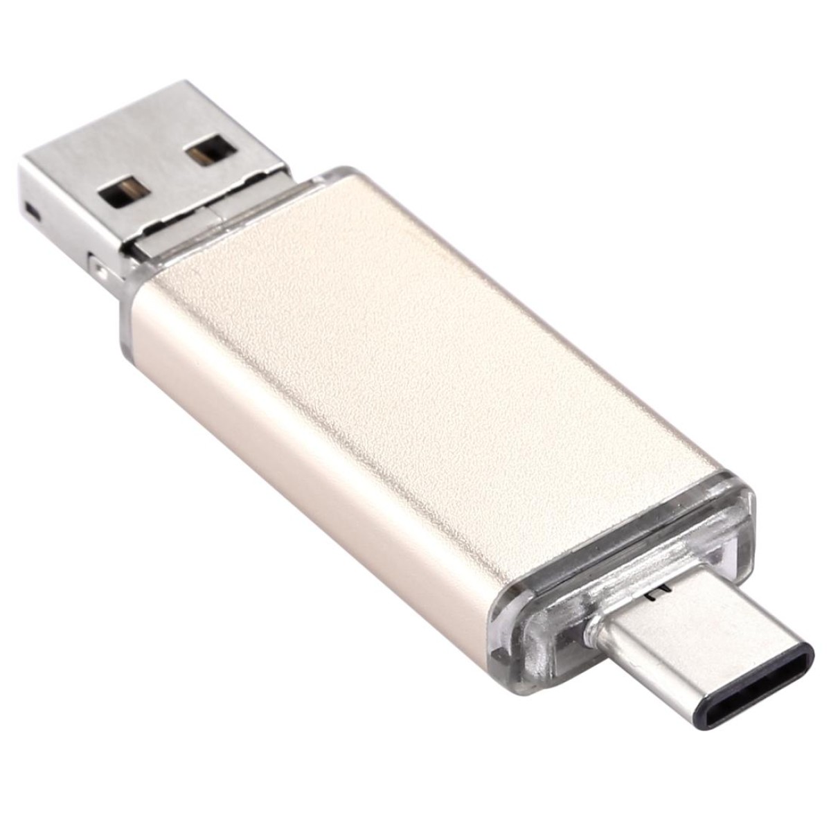 16GB 3 in 1 USB-C / Type-C + USB 2.0 + OTG Flash Disk, For Type-C Smartphones & PC Computer(Gold)