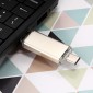 64GB 3 in 1 USB-C / Type-C + USB 2.0 + OTG Flash Disk, For Type-C Smartphones & PC Computer (Gold)