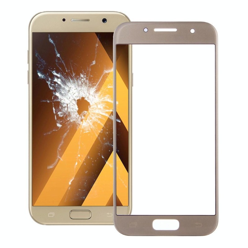 For Galaxy A3 (2017) / A320  Front Screen Outer Glass Lens (Gold)