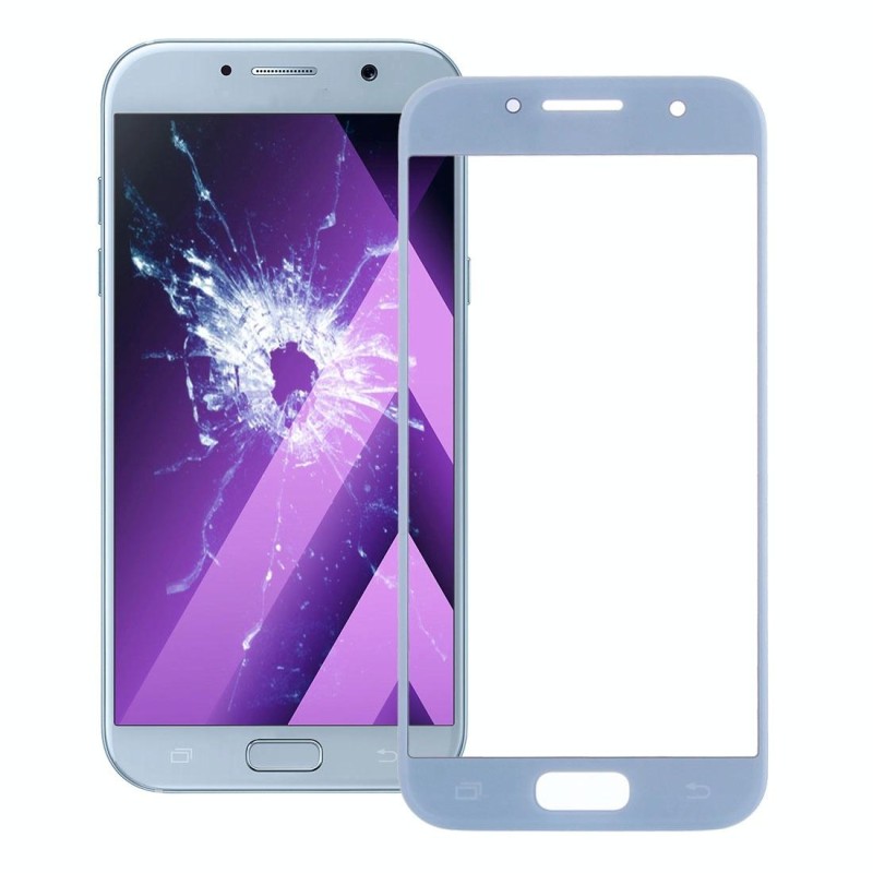 For Galaxy A5 (2017) / A520 Front Screen Outer Glass Lens (Blue)