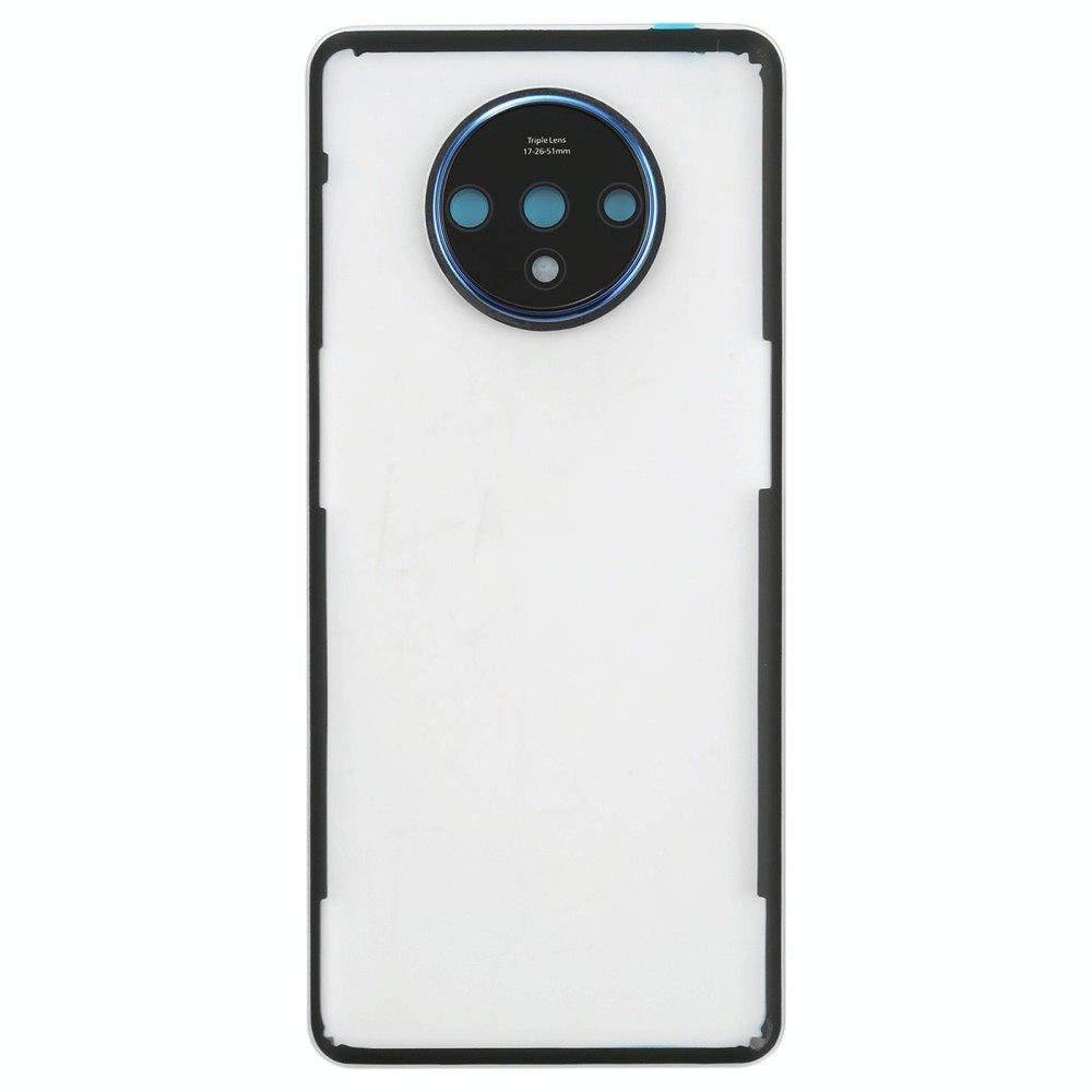 For OnePlus 7T Battery Back Cover With Camera Lens (Transparent)