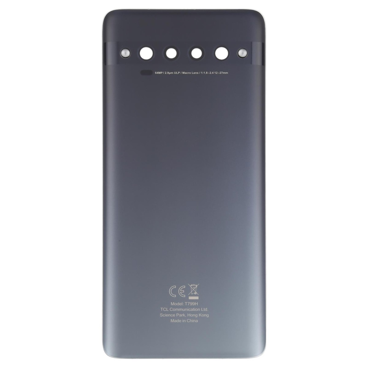 Original Battery Back Cover for TCL 10 Pro T799B T799H(Grey)