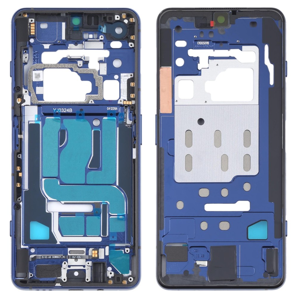 Original Front Housing LCD Frame Bezel Plate for Xiaomi Black Shark 4 / Black Shark 4 Pro SHARK PRS-H0, SHARK PRS-A0 (Blue)
