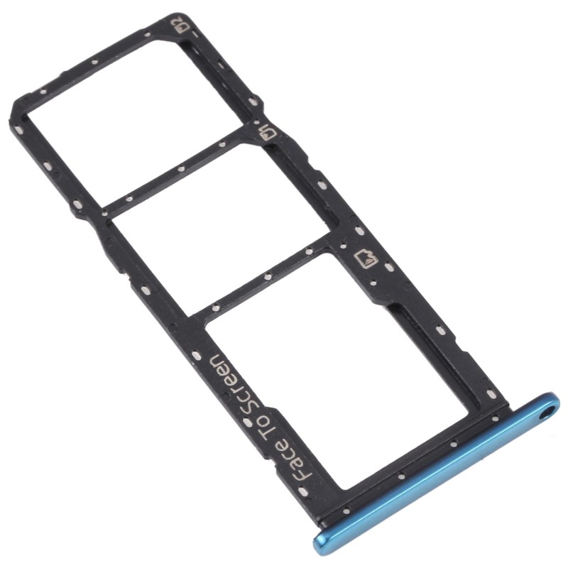 For ZTE Blade V40 Vita SIM Card Tray + SIM Card Tray + Micro SD Card Tray (Blue)