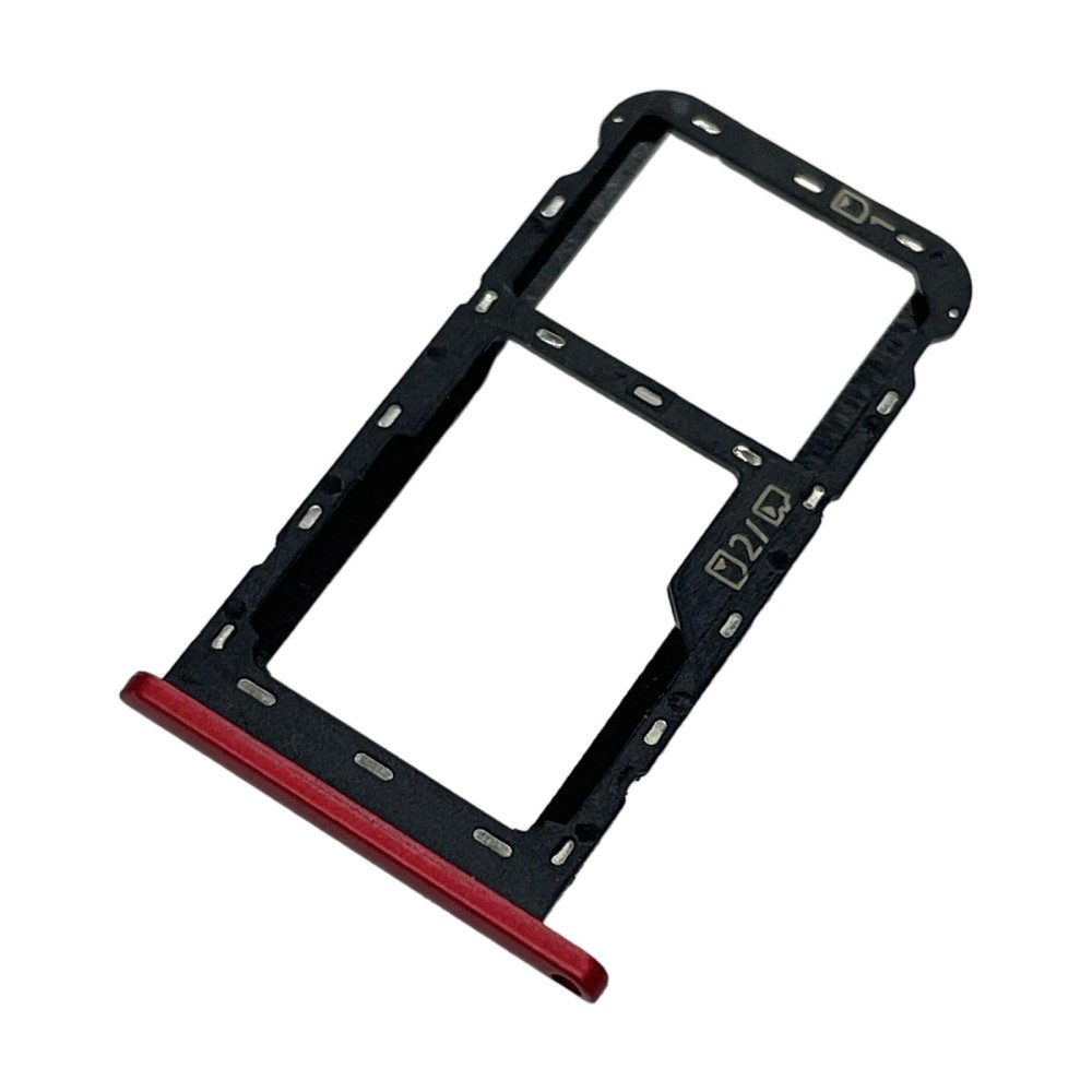 SIM Card Tray + Micro SD Card Tray for ZTE Blade A51 (Red)