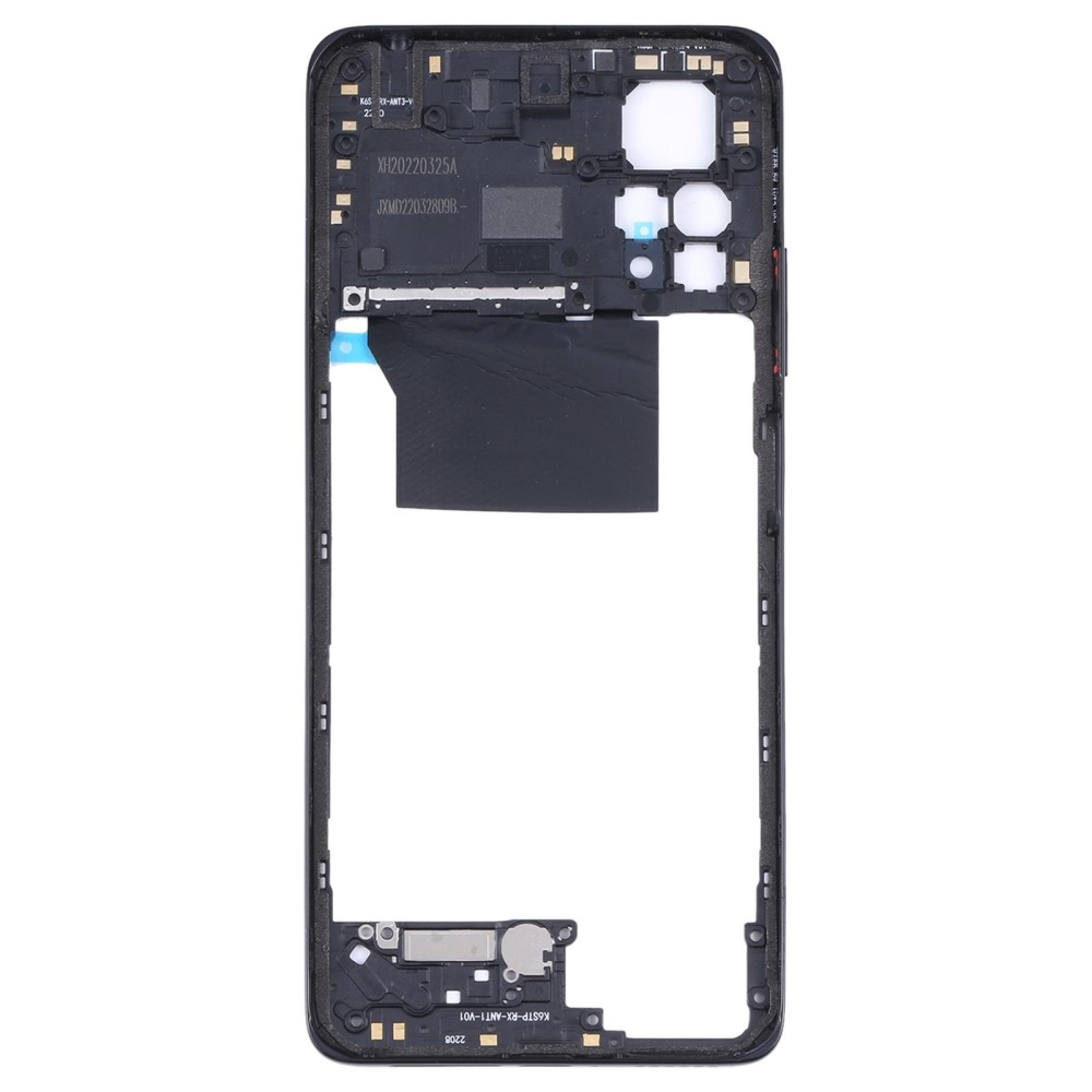 Original Middle Frame Bezel Plate for Xiaomi Redmi Note 11 Pro 4G 2201116TG 2201116TI(Black)