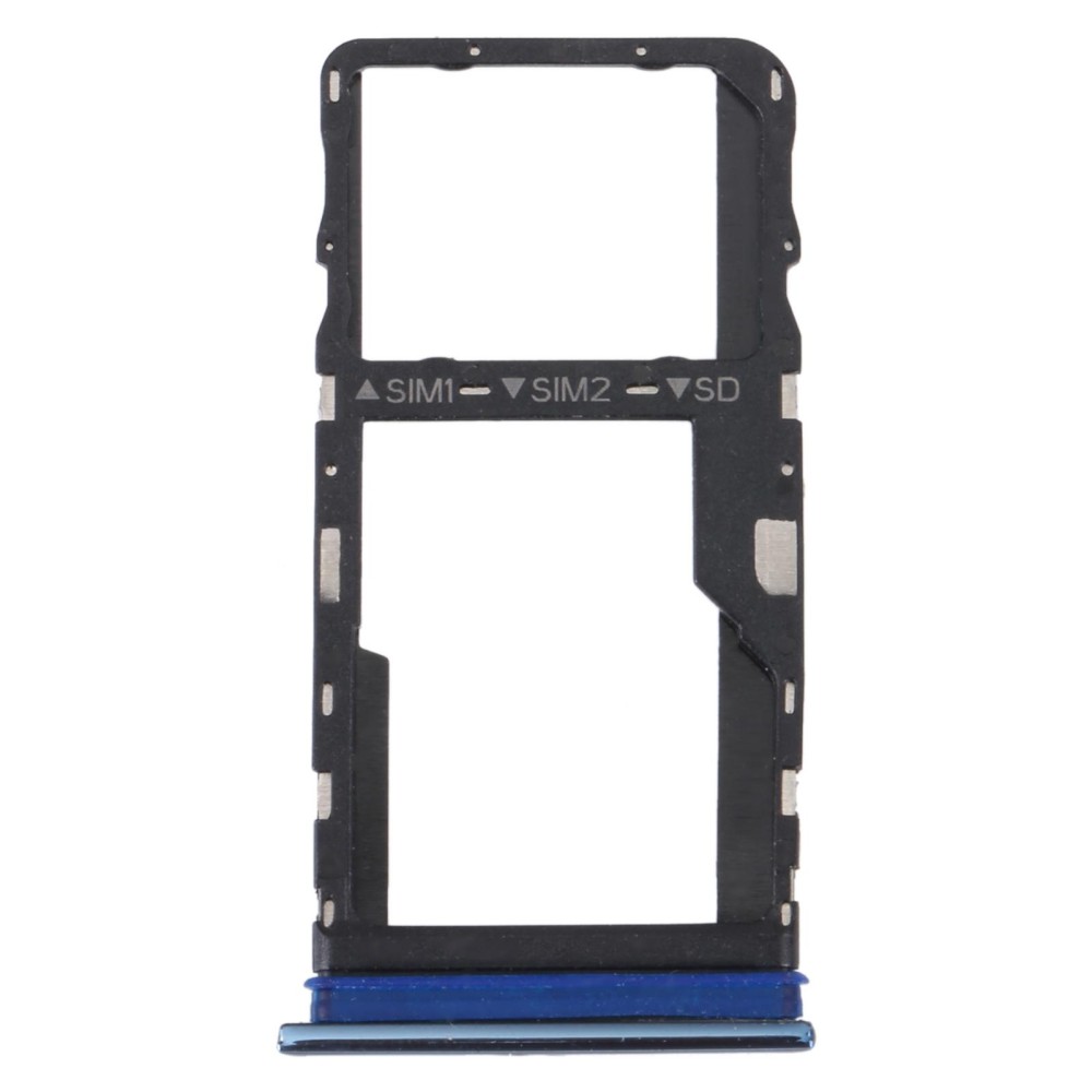 For TCL 30 / 30+ / 30 5G Original SIM Card Tray + Micro SD Card Tray(Blue)