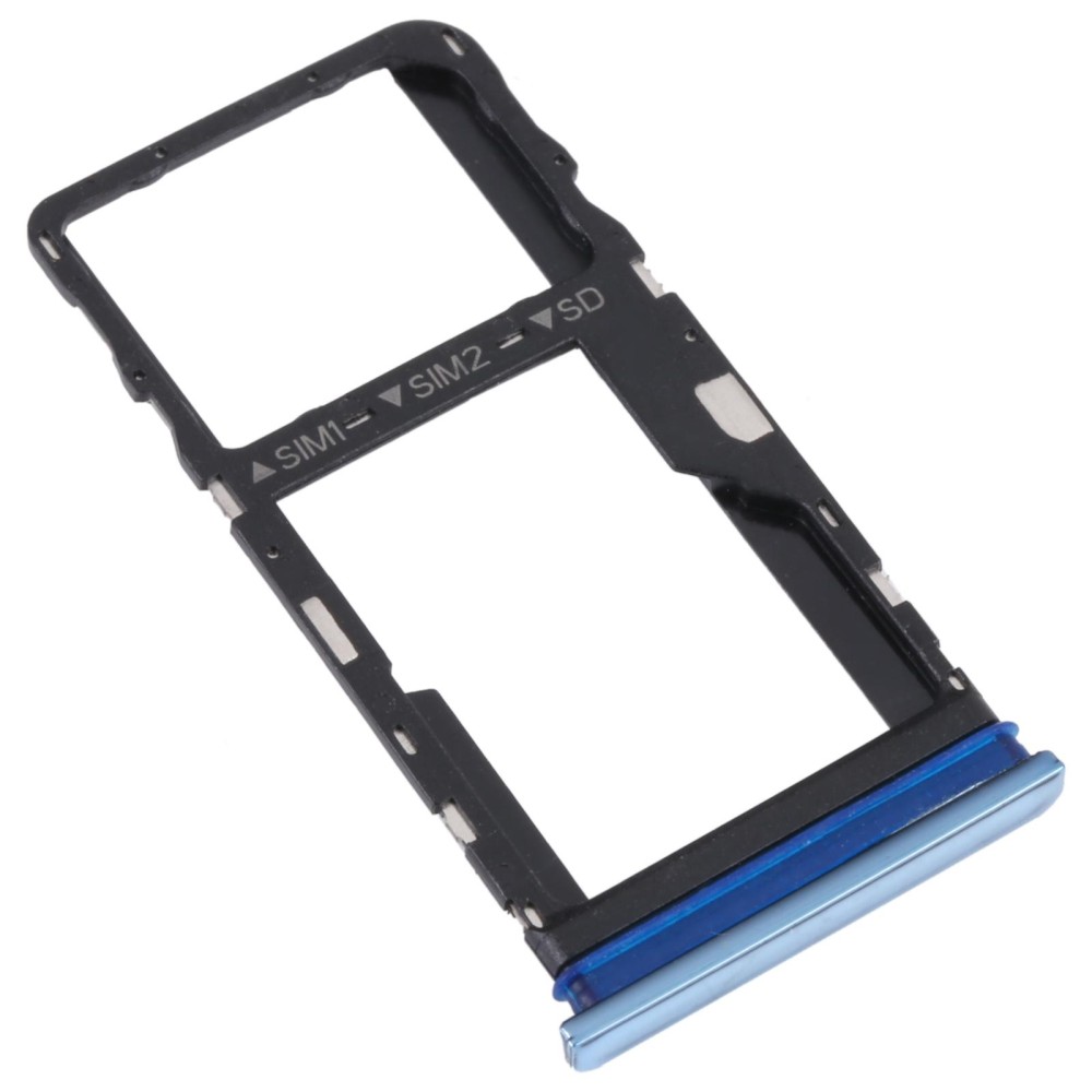 For TCL 30 / 30+ / 30 5G Original SIM Card Tray + Micro SD Card Tray(Blue)