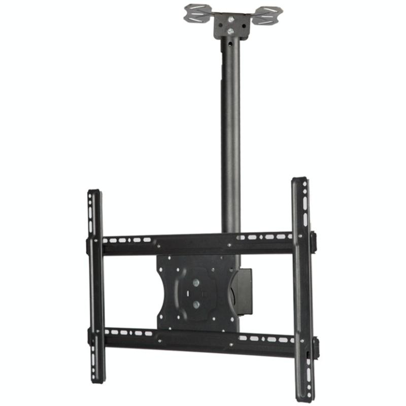 32-65 inch Universal Height & Angle Adjustable Single Screen TV Wall-mounted Ceiling Dual-use Bracket, Retractable Range: 0.5-2m