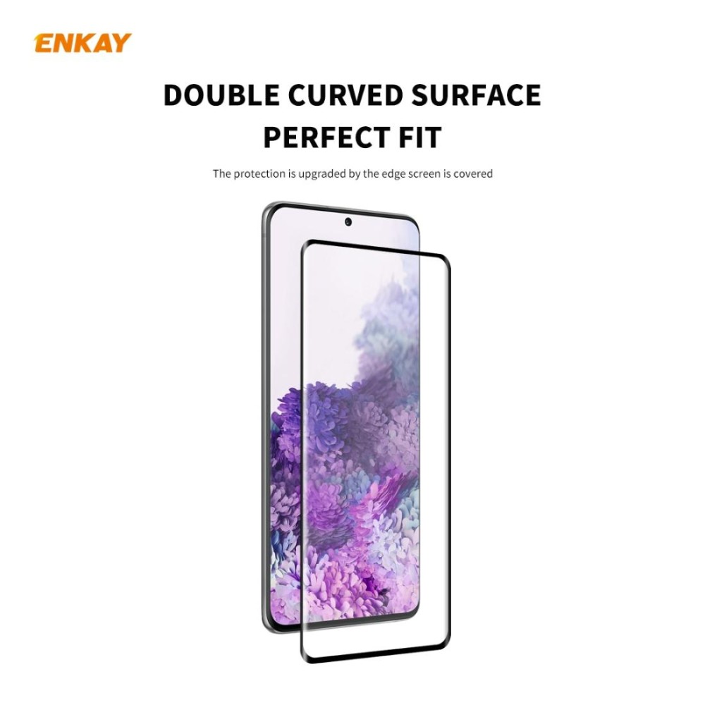 For Samsung Galaxy S20 Ultra ENKAY Hat-Prince 0.26mm 9H 3D Full Glue Explosion-proof Full Screen Curved Heat Bending Tempered Glass Film
