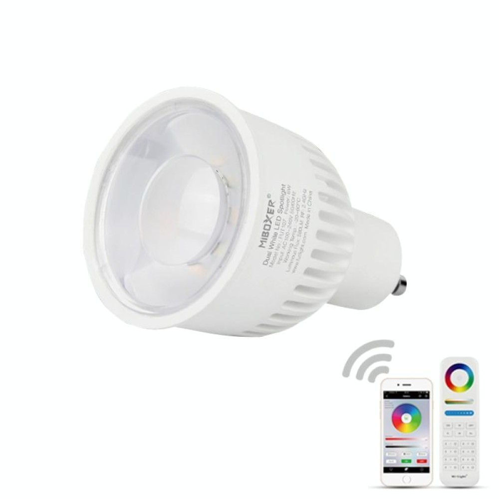 FUT107 GU10 6W Double White CCT LED Bulb Spotlight For Bedroom And Living Room