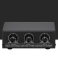 B057 Front Stereo Sound Amplifier Headphone Speaker Amplifier Booster with High And Low Bass Adjustment 2-Way Mixing,  USB 5V Power Supply, US Plug
