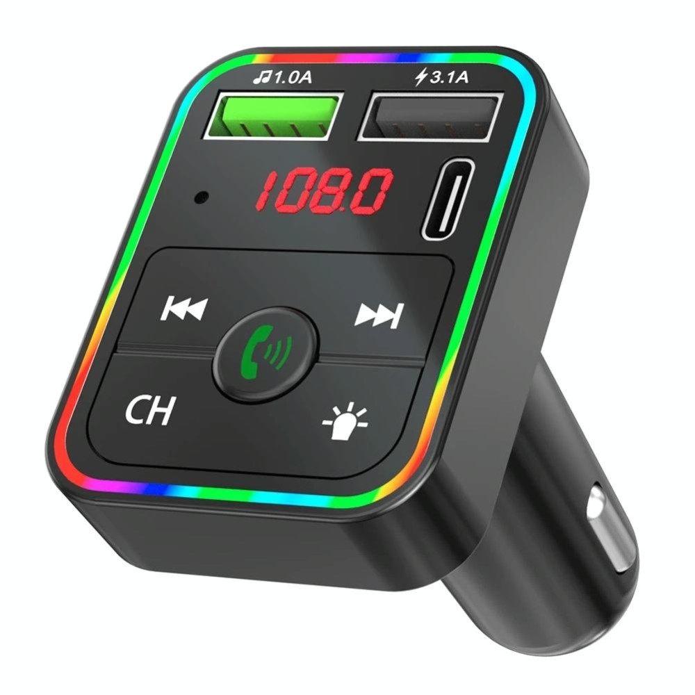 F2 Car FM Transmitter MP3 USB Charger Player with LED Backlight FM Transmitter with Bluetooth Transmitter Car Player Kit
