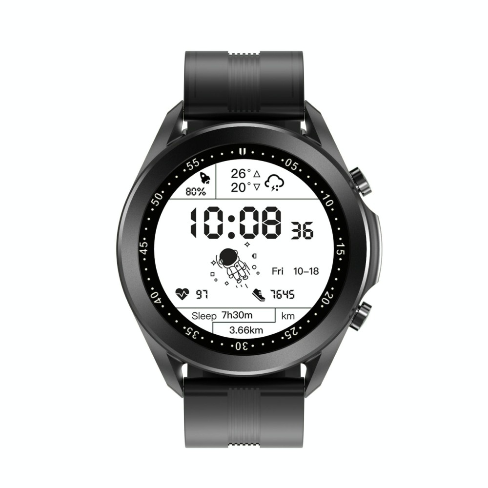 DW95 1.28 inch Color Screen Smart Watch, IP67 Waterproof,Silicone Watchband,Support Bluetooth Call/Heart Rate Monitoring/Blood Pressure Monitoring/Blood Oxygen Monitoring/Sleep Monitoring(Black)