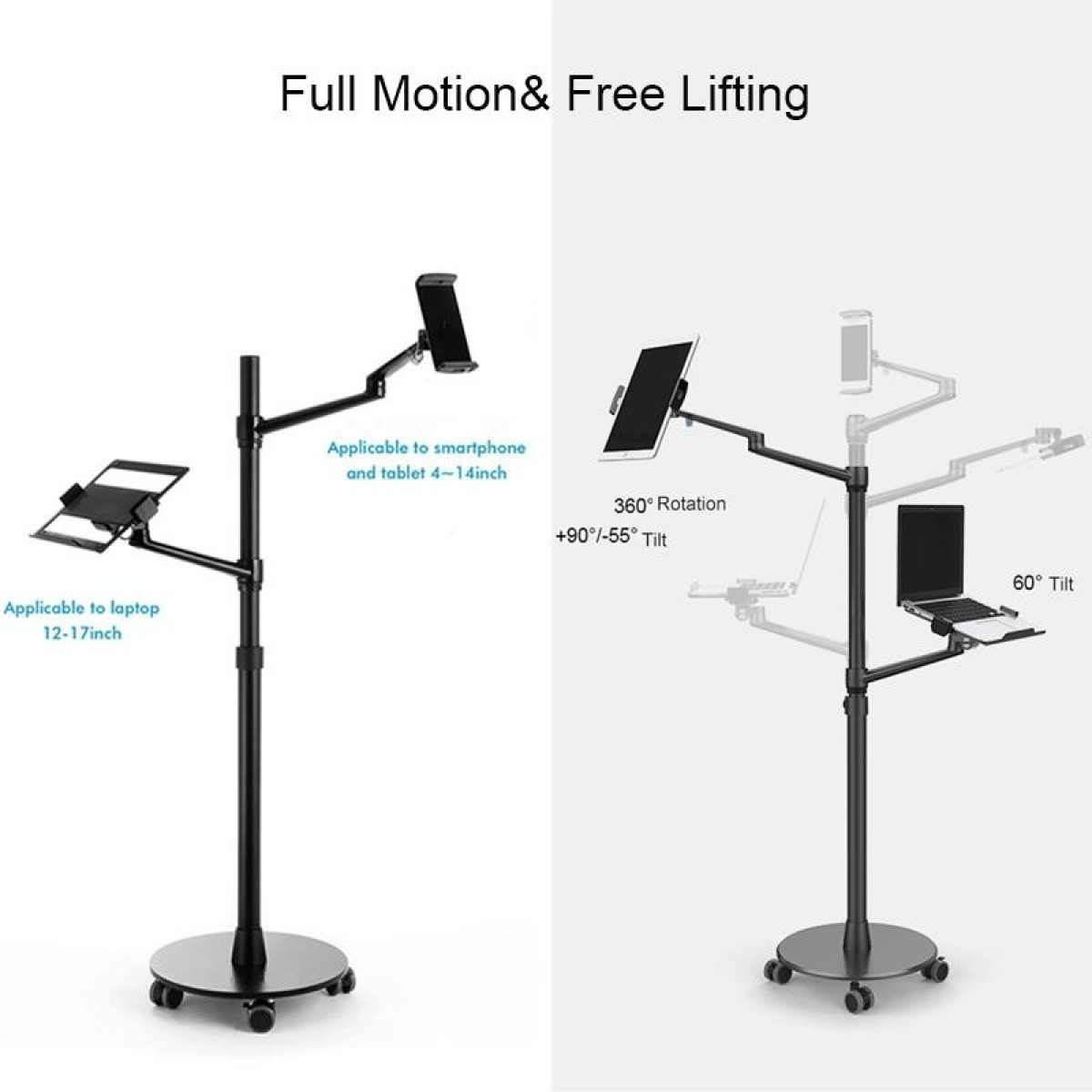 UP-9L Multifunction Laptop Floor Stand