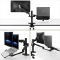 OL-3S Aluminum Height Adjustable Desktop Computer Stand for 17-32 inch and 12-17 inch Monitor(Black)