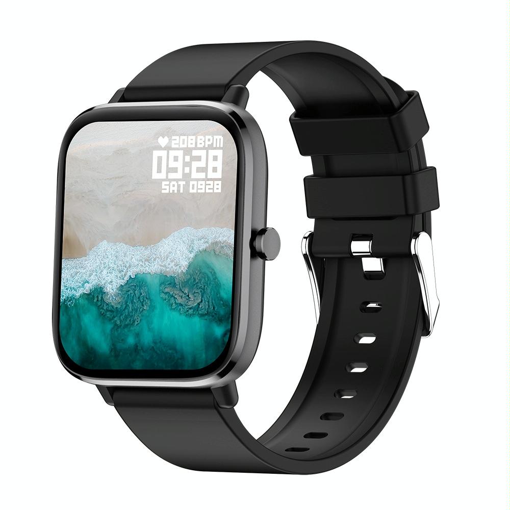 T45S 1.7 inch Color Screen Smart Watch, IP67 Waterproof,Support Temperature Monitoring/Heart Rate Monitoring/Blood Pressure Monitoring/Blood Oxygen Monitoring/Sleep Monitoring(Black)