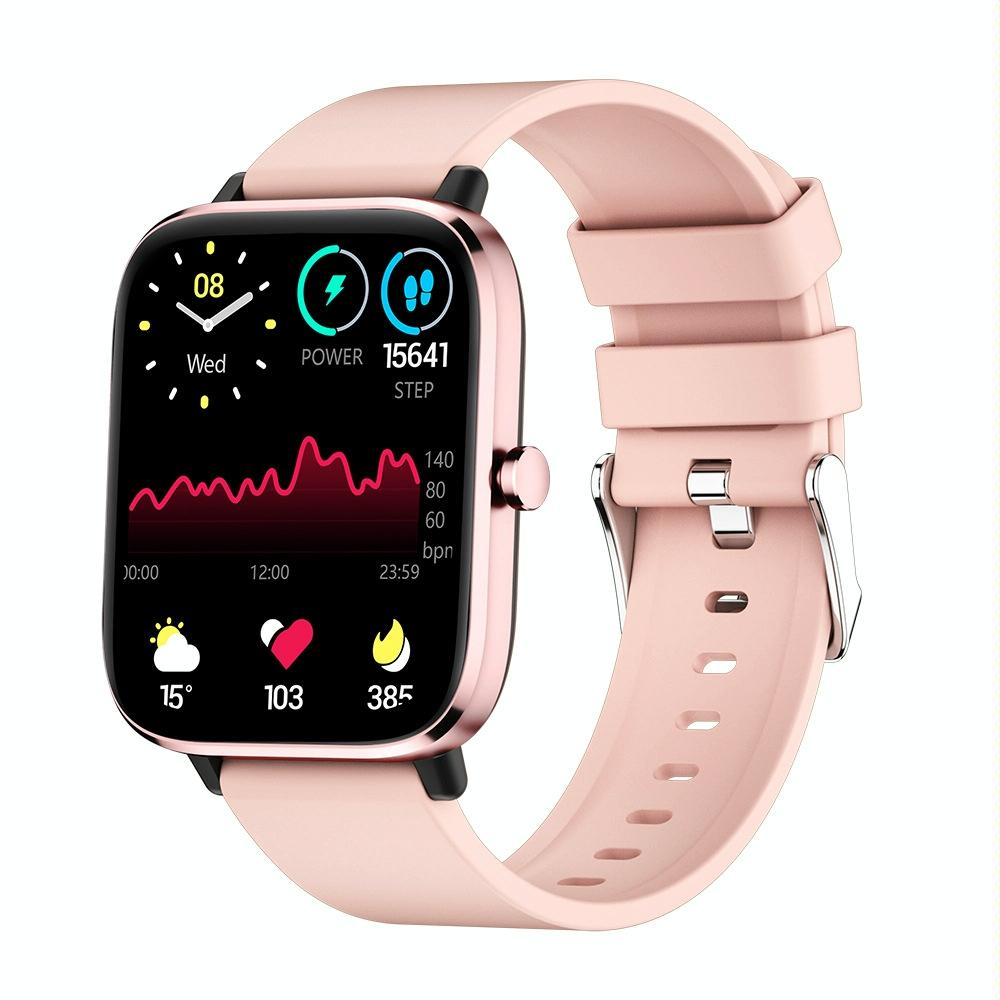 T45S 1.7 inch Color Screen Smart Watch, IP67 Waterproof,Support Temperature Monitoring/Heart Rate Monitoring/Blood Pressure Monitoring/Blood Oxygen Monitoring/Sleep Monitoring(Pink)