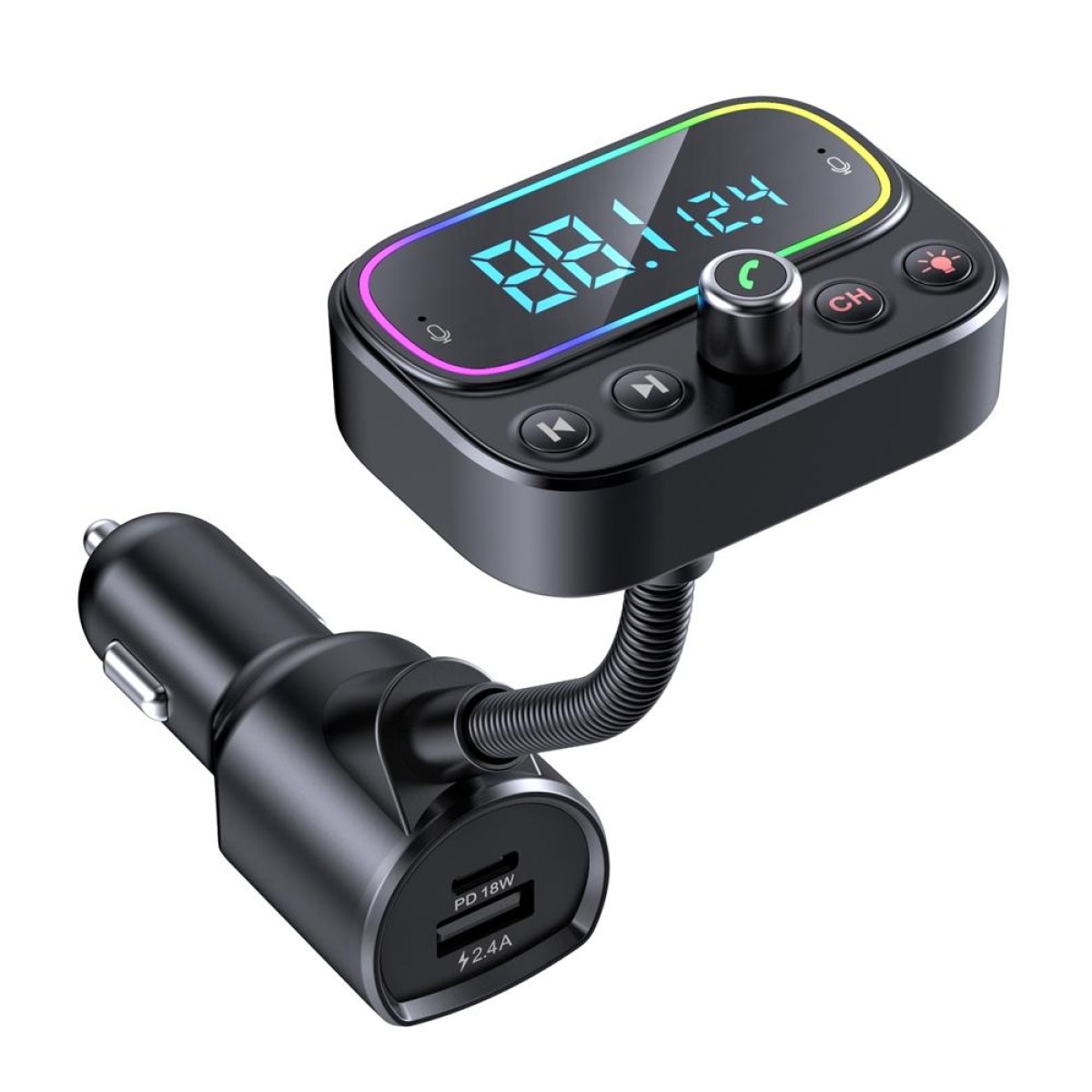 T67 Bluetooth 5.0 Car MP3 Music Player FM Modulator Transmitter Wireless AUX Adapter Hands-free