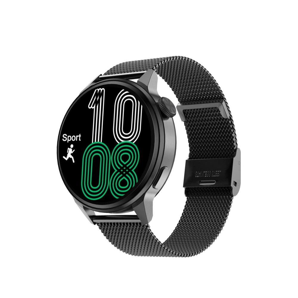 DT4 1.36 inch Steel Watchband Color Screen Smart Watch(Black)