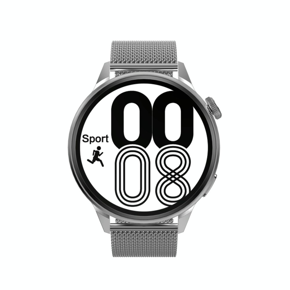 DT4 1.36 inch Steel Watchband Color Screen Smart Watch(Silver)