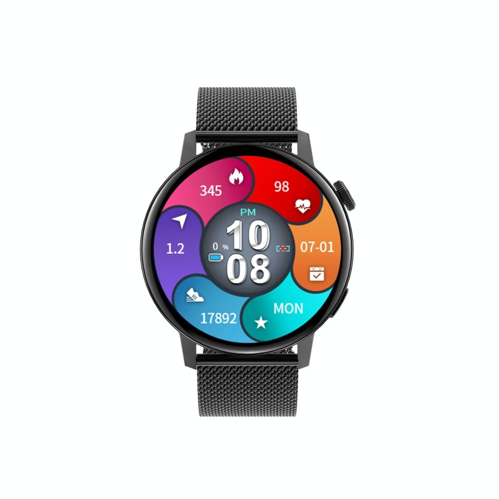 DT3 Mini 1.19 inch Steel Watchband Color Screen Smart Watch(Black)