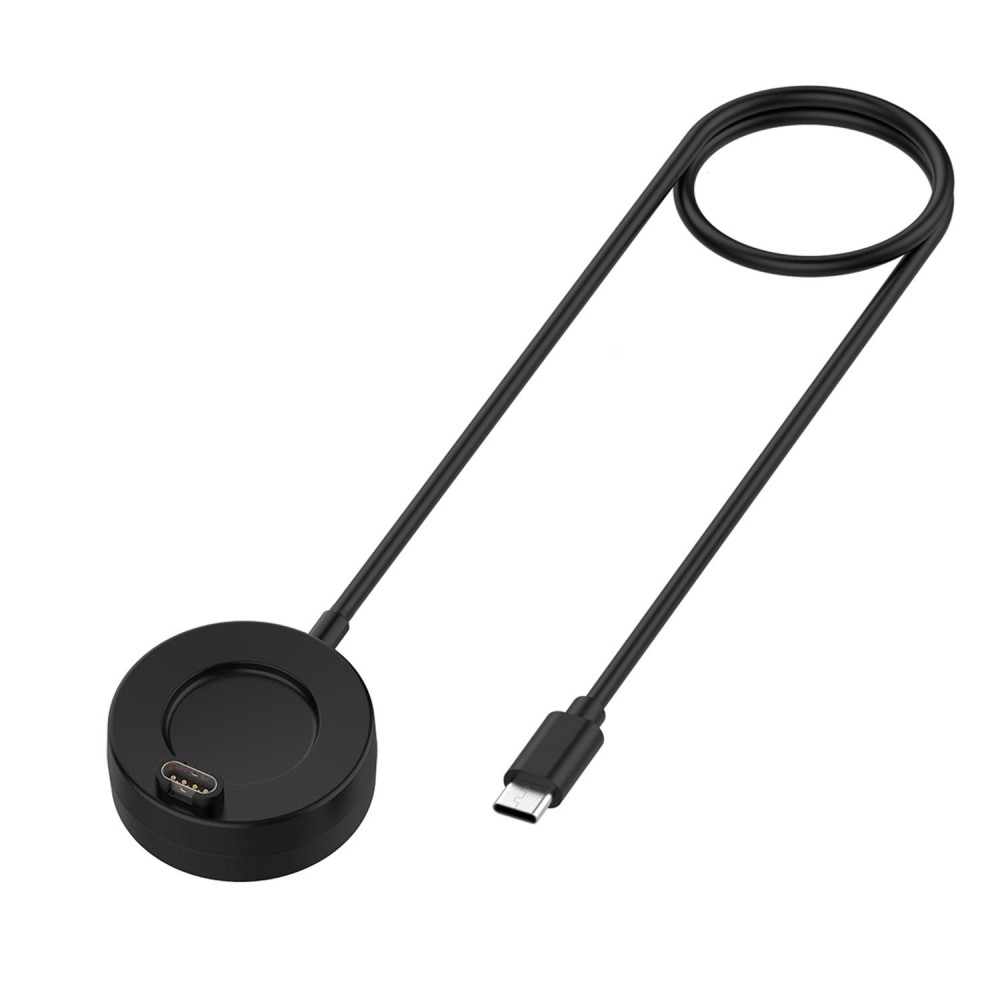 For Garmin Venu Sq Type-C / USB-C Interface Watch Charger With Data Function(Black)