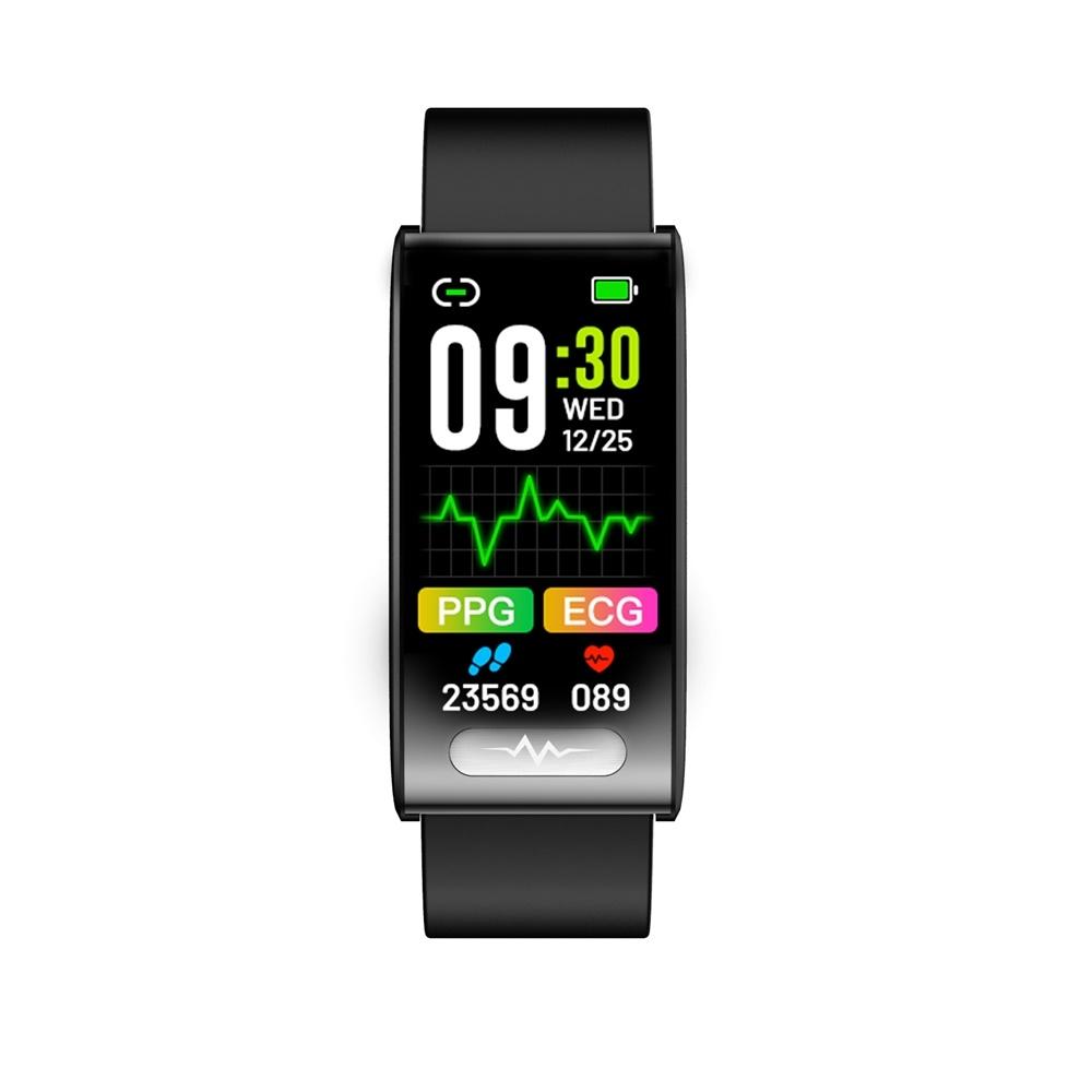 TK70 1.47 inch Color Screen Smart Silicone Strap Watch,Support Heart Rate / Blood Pressure / Blood Oxygen / Blood Sugar Monitoring(Black)