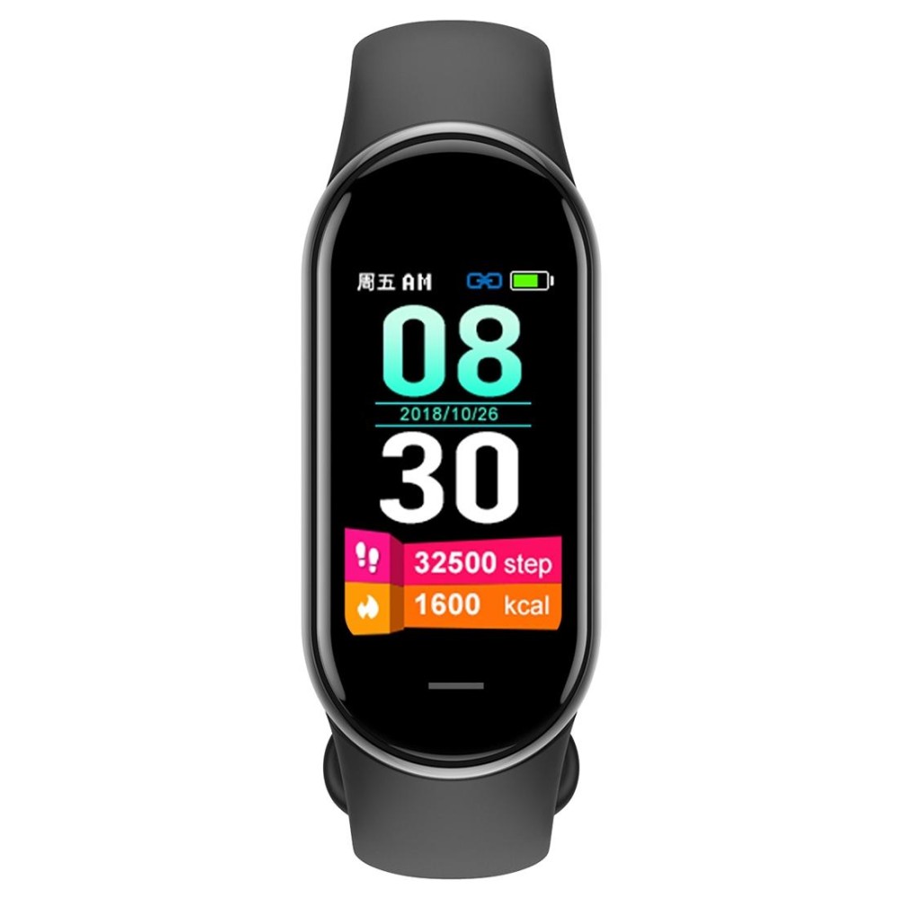 M8 1.14 inch IP68 Waterproof Color Screen Smart Watch,Support  Heart Rate / Blood Pressure / Blood Oxygen / Blood Sugar Monitoring(Black)