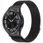 For Samsung Galaxy Watch 6 Classic Button Style Milan Magnetic Metal Watch Band(Black)