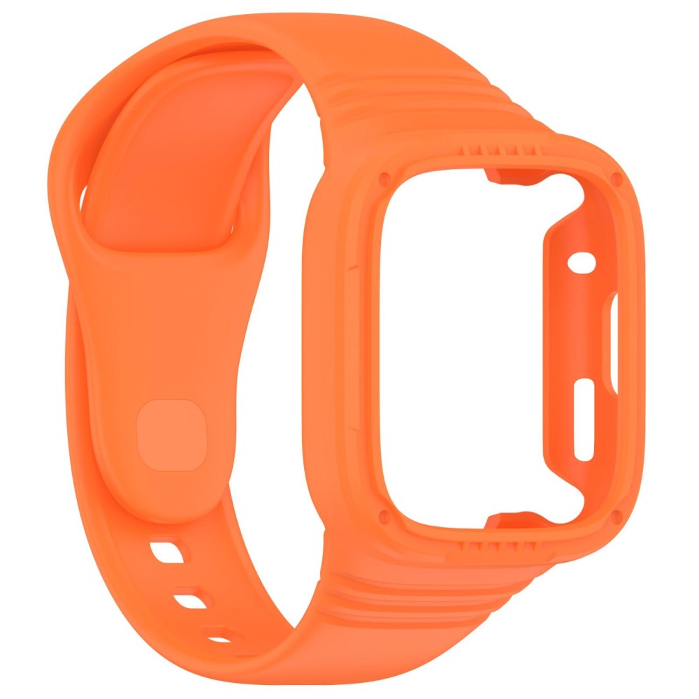 For Redmi Watch 3 Integrated Fully Enclosed Silicone Watch Band(Orange) kat