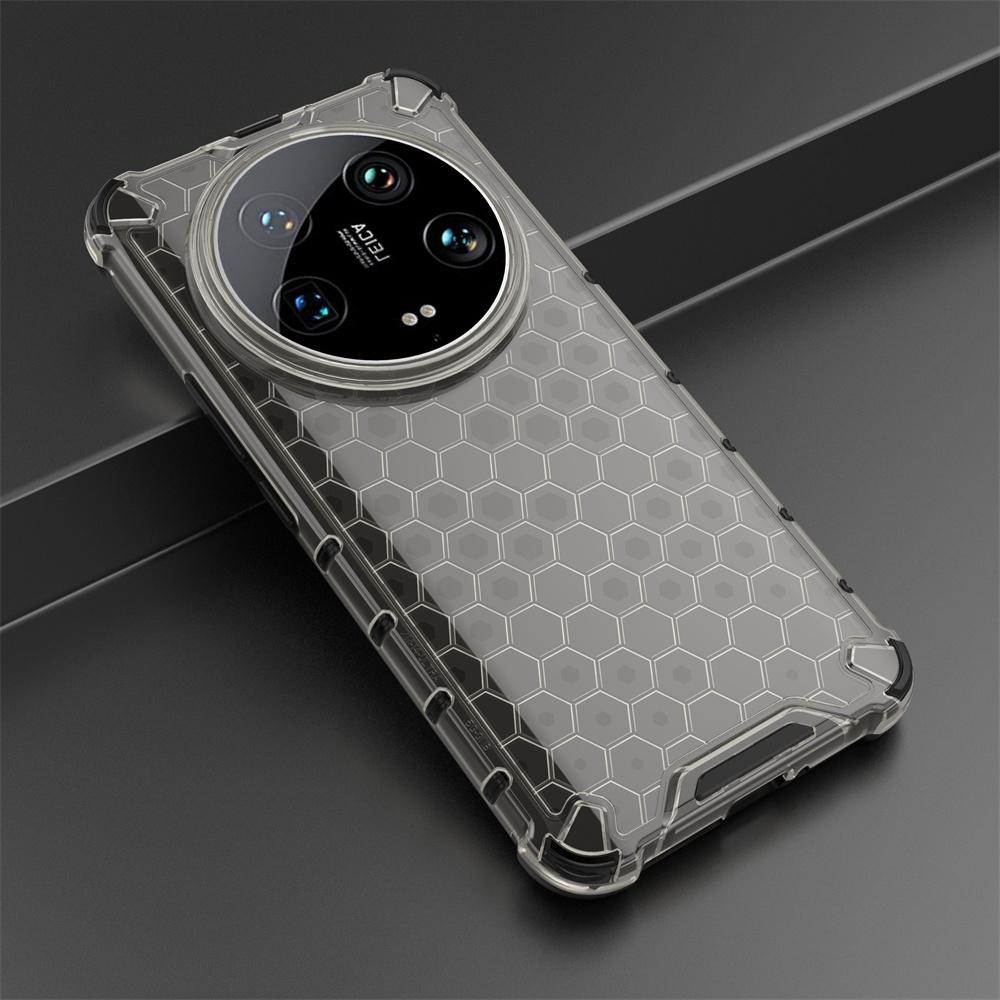 For Xiaomi 14 Ultra Shockproof Honeycomb Phone Case(Black)