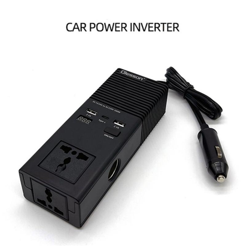 12V to 220V Car Power Inverter 200W Power Socket Car Cigarette Lighter Charger