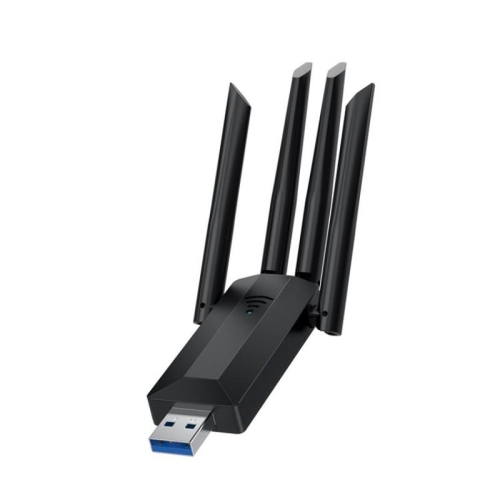 4-Antennas Dual-Band Driver-Free USB3.0 High-Speed Wireless Computer Network Adapter