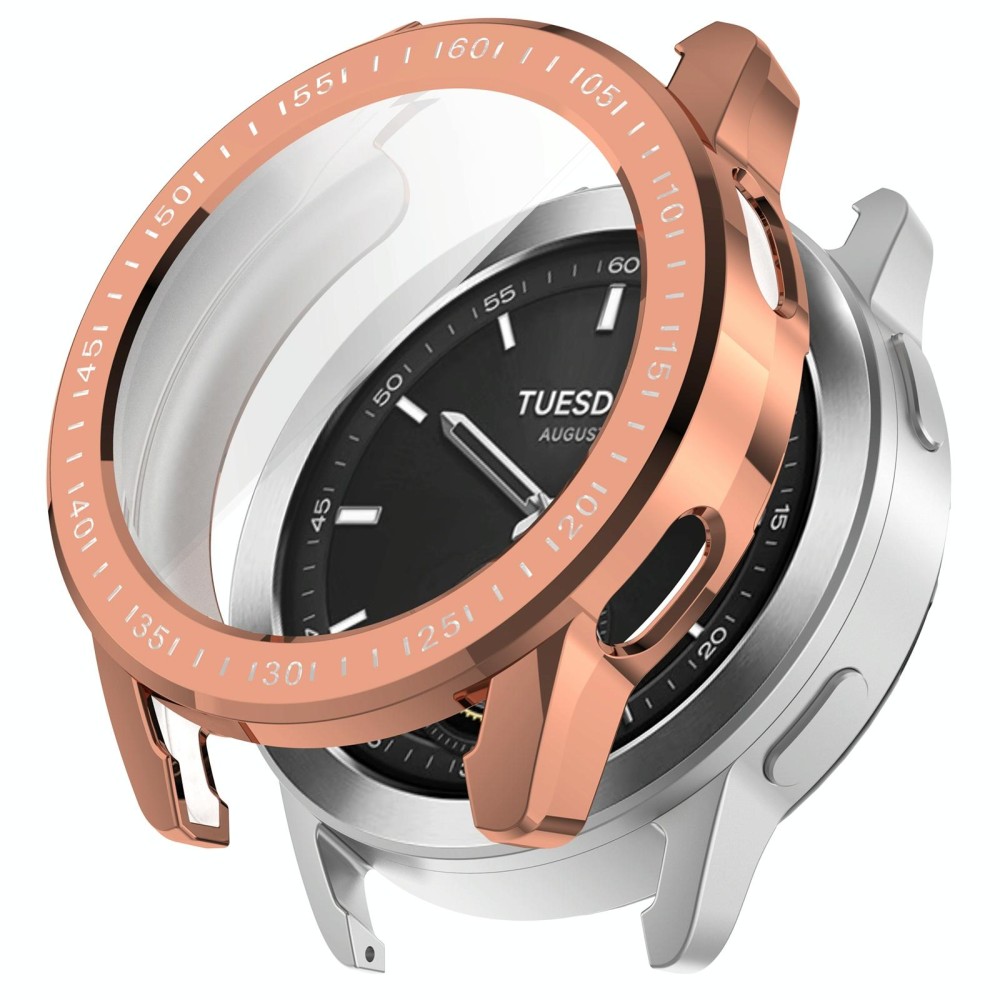 For Xiaomi Watch S3 Full Package TPU Electroplated Watch Protective Case(Rose Gold)