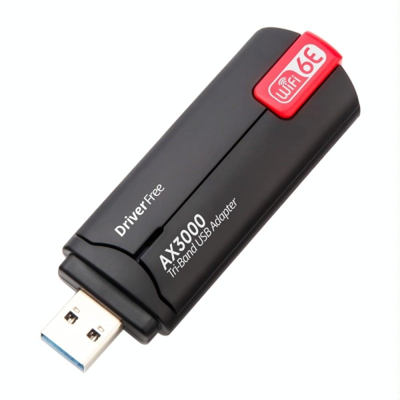WD-AX3000 For Desktop PC WiFi Receiver USB 3.0 WiFi6 Driver Free Wireless Network Card(Red)