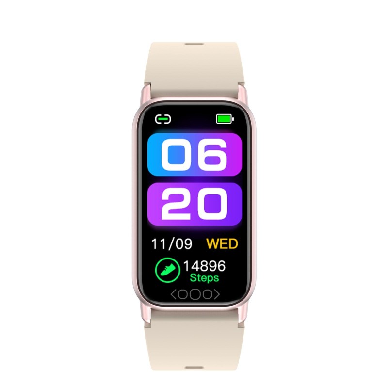 TK72 1.47 inch Color Screen Smart Watch, Support Heart Rate / Blood Pressure / Blood Oxygen / Blood Sugar Monitoring(Beige)