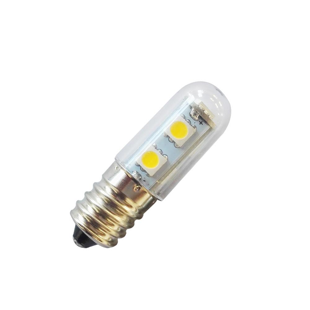 E14 screw light LED refrigerator light bulb 1W 220V AC 7 light SMD 5050 ampere LED light refrigerator home(Warm White)