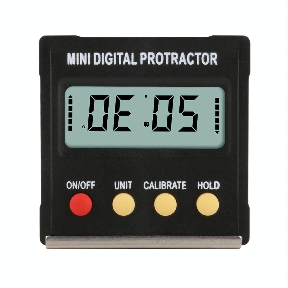 RZ2010 360 Degree Mini Digital Protractor Inclinometer Electronic Level Box Magnetic Base Measuring Tools