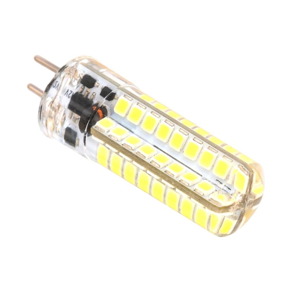 GY6.35 5W SMD2835 72LEDs Dimmable Silicone Corn Bulb for Chandelier Crystal Lamp Lighting Accessories,AC 12V(Warm White)