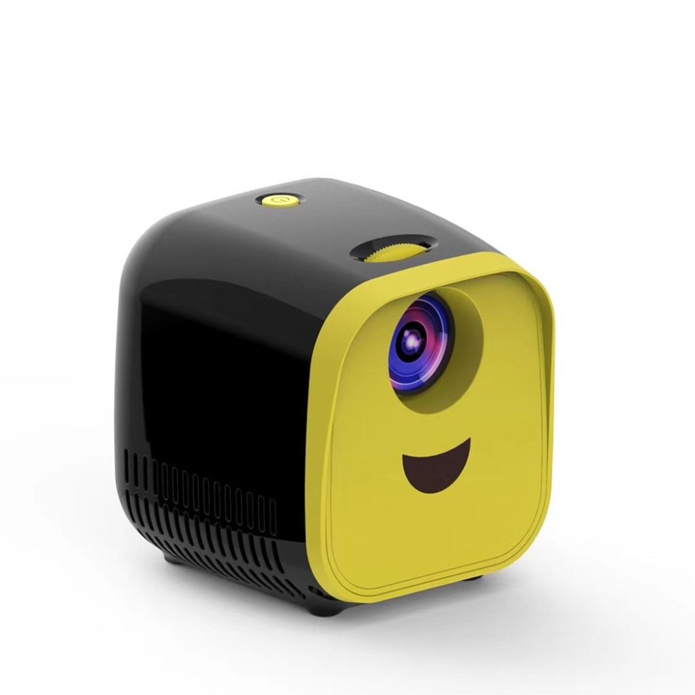 L1 Children Projector Mini LED Portable Home Speaker Projector, UK Plug(Black)