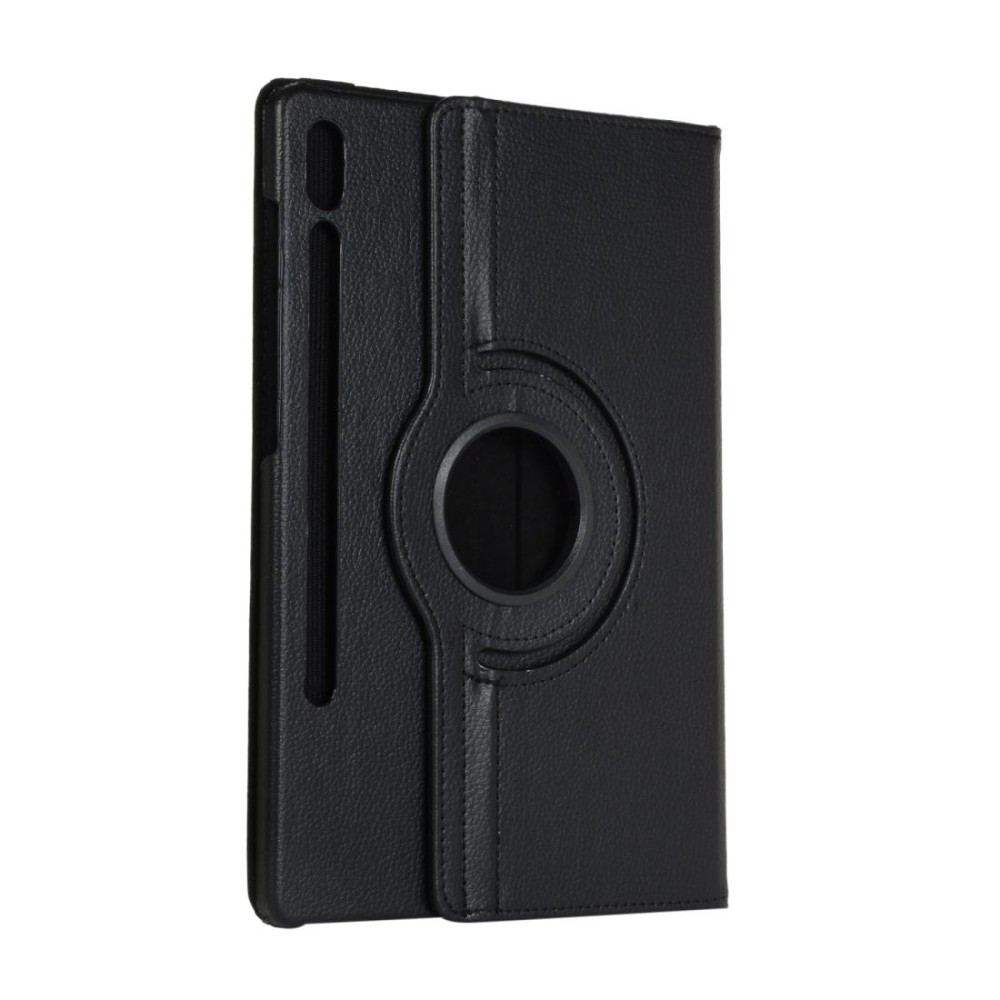 ENKAY 360 Degree Rotation Lichi Texture Leather Case with Holder for Samsung Galaxy Tab S6 10.5 T860 / T865(Black)
